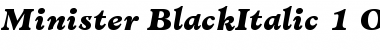 Minister Black Italic Font