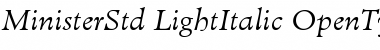 Minister Std Light Italic Font