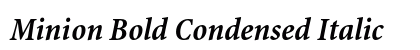Minion Bold Condensed Italic Preview