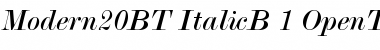 Modern No.20 Italic Font