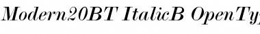 Modern No.20 Italic Font