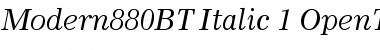 Modern 880 Italic Font