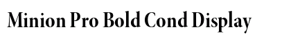 Minion Pro Bold Cond Display Preview
