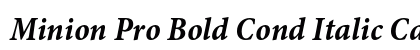 Minion Pro Bold Cond Italic Caption Preview