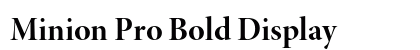 Minion Pro Bold Display preview