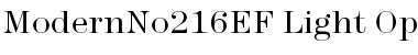 ModernNo216EF Light Font