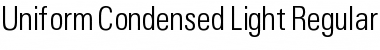 Uniform Condensed Light Regular Font