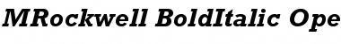 Rockwell Bold Italic Font