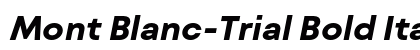 Mont Blanc-Trial Bold Italic Preview