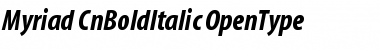 Myriad Cn Bold Italic Font