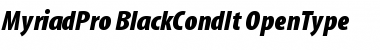 Myriad Pro Black Condensed Italic Font