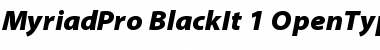 Myriad Pro Black Italic Font