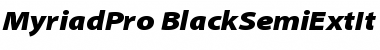 Myriad Pro Black SemiExtended Italic Font