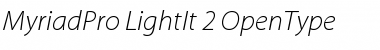 Myriad Pro Light Italic Font Myriad Pro Light Italic Font