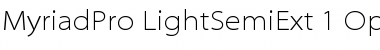 Myriad Pro Light SemiExtended Font Myriad Pro Light SemiExtended Font
