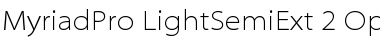 Myriad Pro Light SemiExtended Font Myriad Pro Light SemiExtended Font