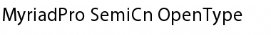 Myriad Pro SemiCondensed Font