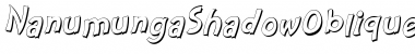 Nanumunga Shadow Oblique Shadow Oblique Font