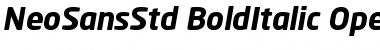 Neo Sans Std Bold Italic Font