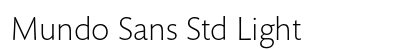 Mundo Sans Std Light Preview