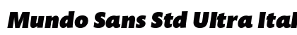 Mundo Sans Std Ultra Italic Preview