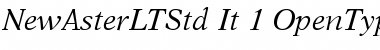 New Aster LT Std Italic Font