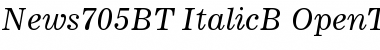 News 705 Italic Font
