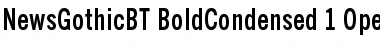 News Gothic Bold Condensed Font