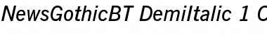 News Gothic Demi Italic Font