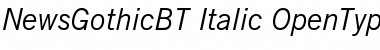 News Gothic Italic Font News Gothic Italic Font