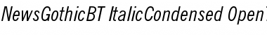 News Gothic Condensed Italic Font