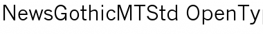 News Gothic MT Std Regular Font