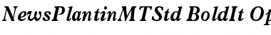 News Plantin MT Std Bold It Font