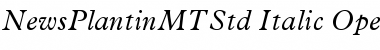 News Plantin MT Std Italic Font
