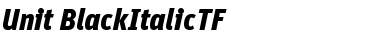 Unit-BlackItalicTF Regular Font