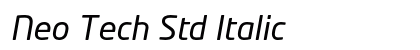 Neo Tech Std Italic Preview