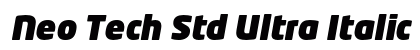 Neo Tech Std Ultra Italic Preview