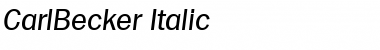 CarlBecker Italic Font