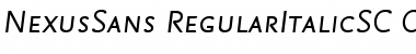 NexusSans Regular Italic SC Font