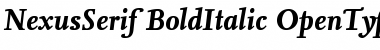 Download NexusSerif-BoldItalic Font