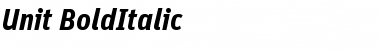 Unit-BoldItalic Regular Font