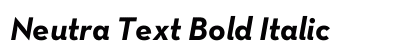 Neutra Text Bold Italic Preview