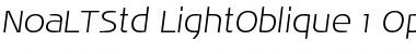 Noa LT Std Light Oblique Font