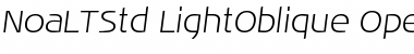 Noa LT Std Light Oblique Font Noa LT Std Light Oblique Font