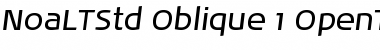 Noa LT Std Oblique Font