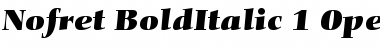Nofret Bold Italic Font
