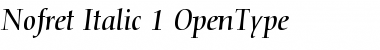 Nofret Italic Font