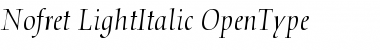 Nofret Light Italic Font