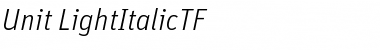 Download Unit-LightItalicTF Font