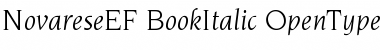 NovareseEF-BookItalic Regular Font
